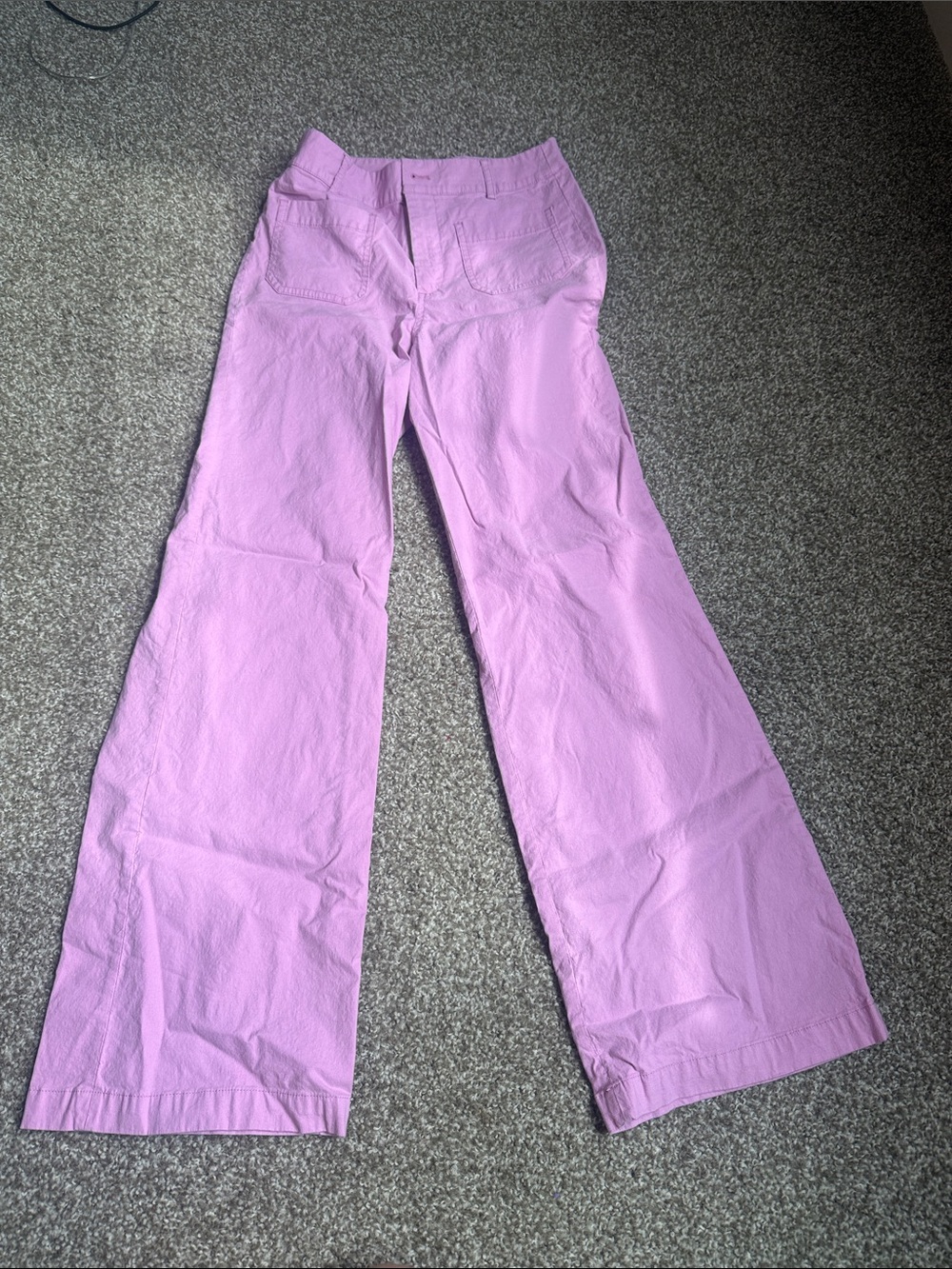 J. Crew Pastel Lilac Wide-Leg Jeans - Picture 3 of 3